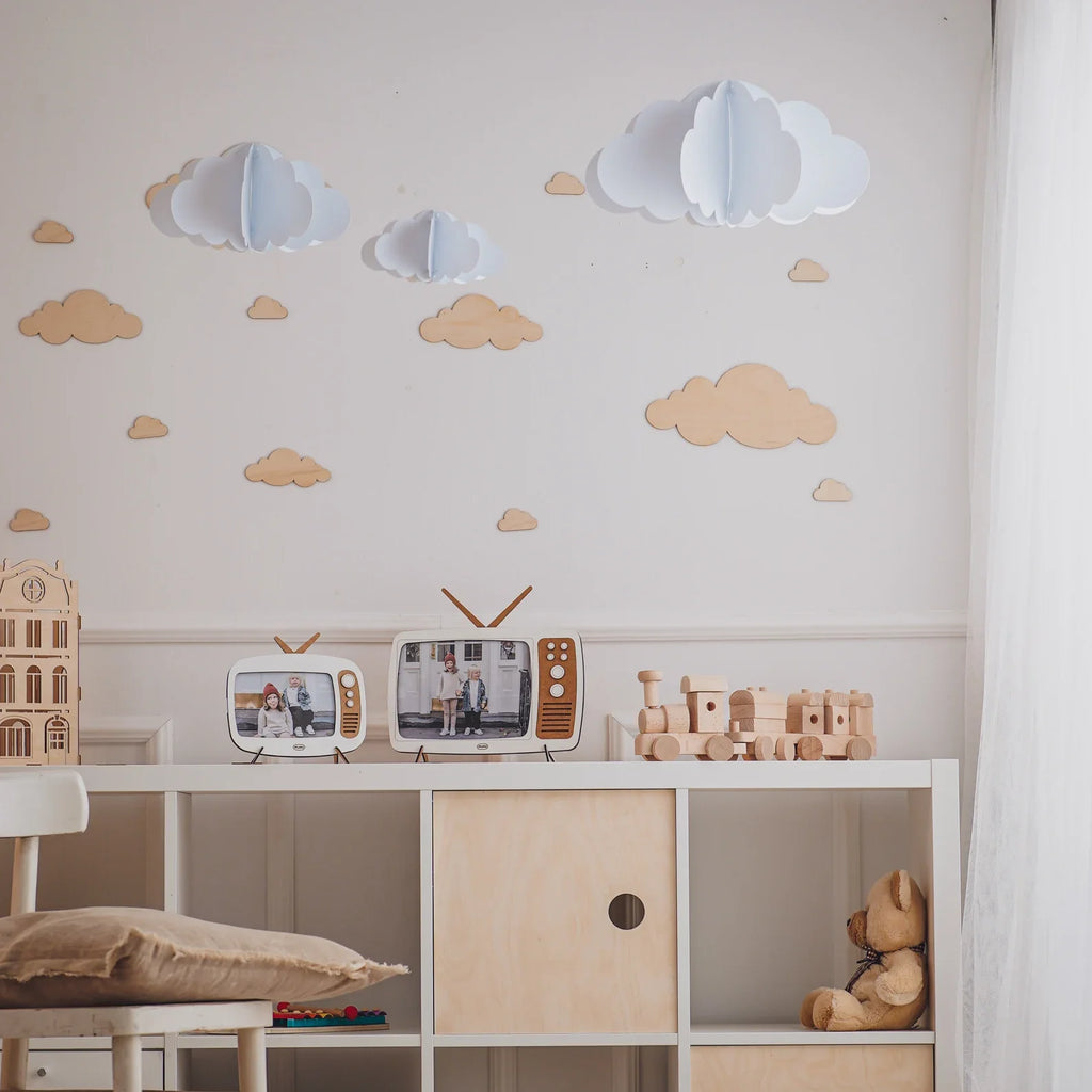 Decorazione Nuvole 3D - Set di decorazioni per la cameretta dei bambini, decorazione sospesa, cameretta dei bambini, regalo per baby shower, decorazione per bambini
