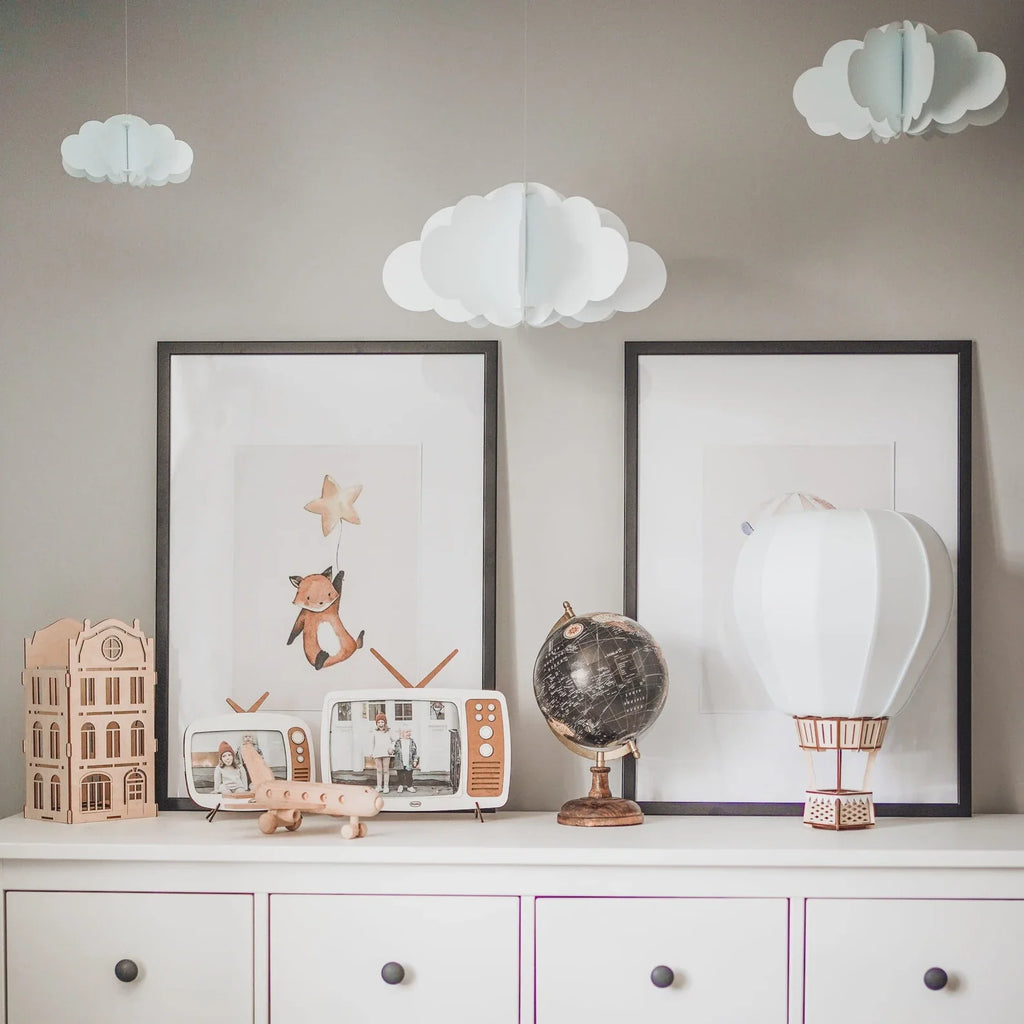 Decorazione Nuvole 3D - Set di decorazioni per la cameretta dei bambini, decorazione sospesa, cameretta dei bambini, regalo per baby shower, decorazione per bambini
